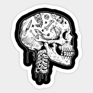 Corrupted Skull Sticker